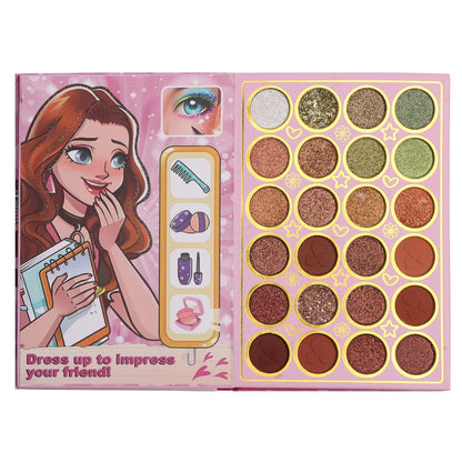 BELZGMEE 78 Colors Fashion Eye Shadow Palette Book Glitter Highlight Blusher Eyeshadow Professional Makeup for Eyes Festival