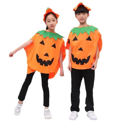 Halloween Costumes for Adults and Children, Pumpkin Costumes, Makeup Performance  Pumpkin Hats, Pumpkin Bags, Clothes Sets