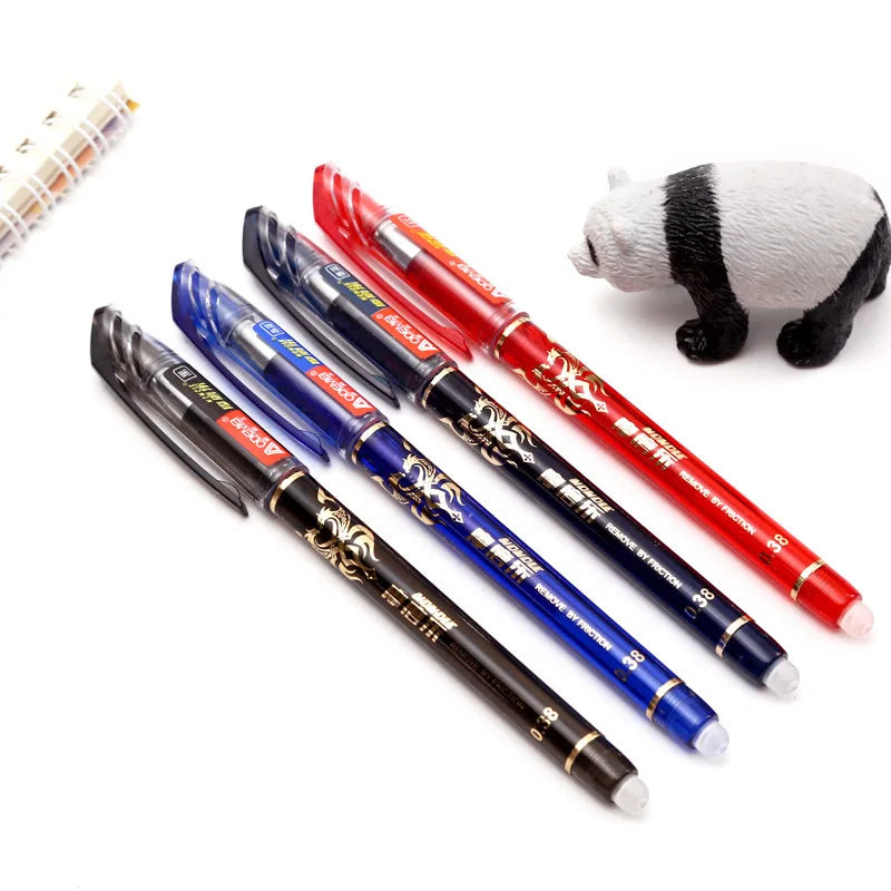 Erasable gel pens set 0.5 mm Fine point blue kawaii ballpoint pen for writing Korean Stationery Office school supplies