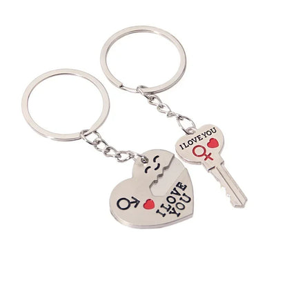 Cute Heart Couple Key Chain - I Love You Gift