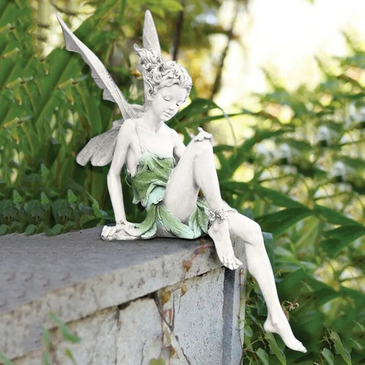 Flower Fairy Angel Sculpture for Garden Decoration