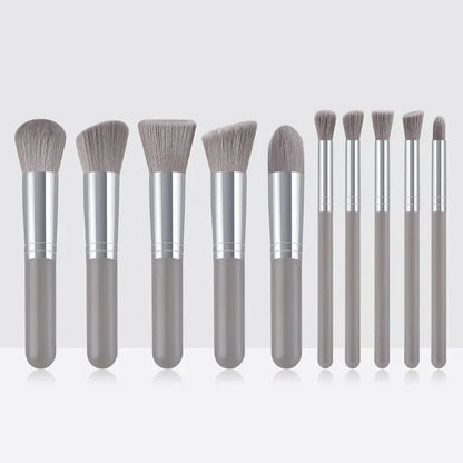 10PCs Minin Makeup Brush Set Cosmetict Makeup For Face Make Up Tools Women Beauty Professional Foundation Blush Eyeshadow