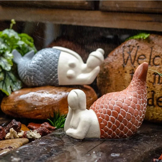 Mermaid Cement Ornaments for Indoor & Outdoor Decor