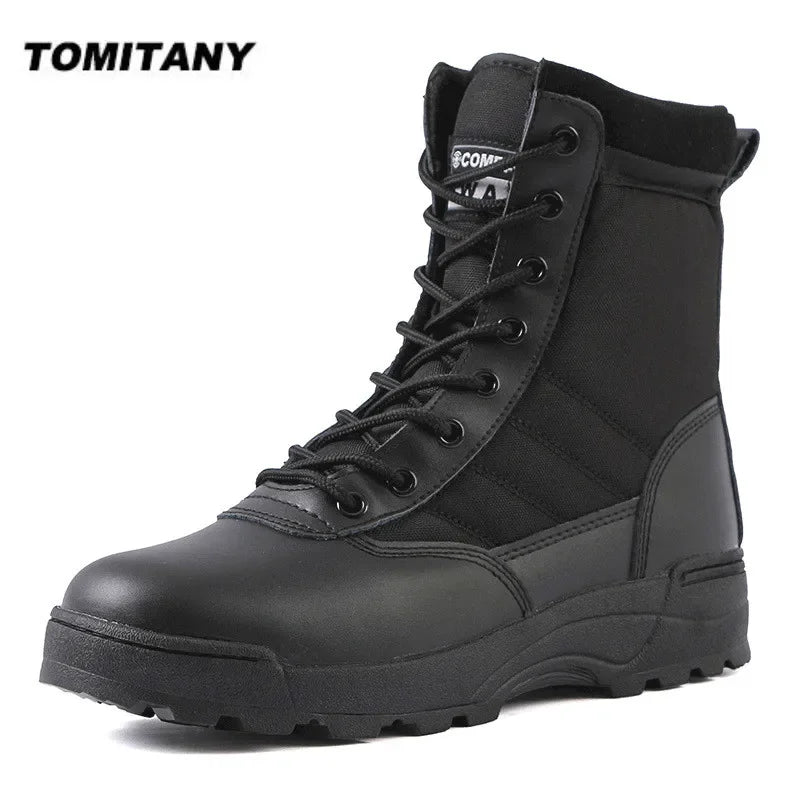 Men's Tactical Desert Combat Boots - Safety & Comfort