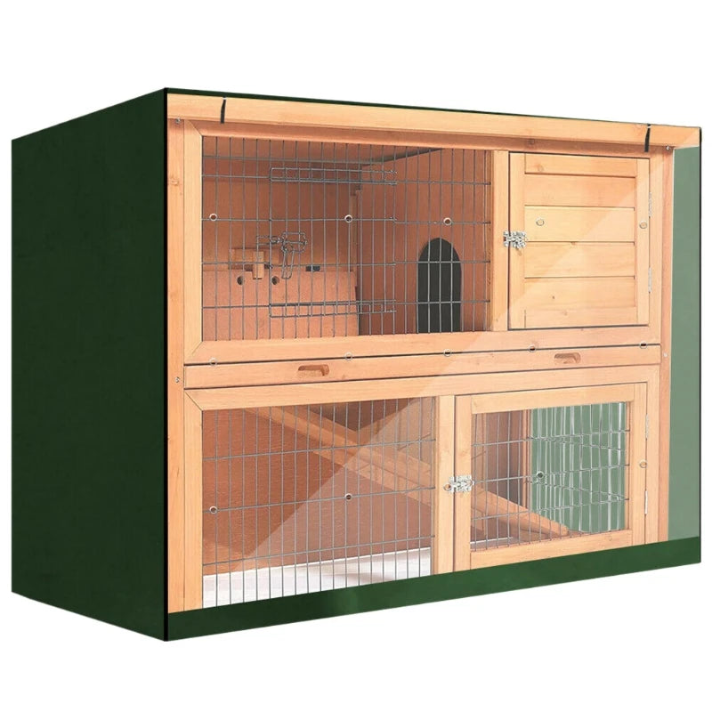 Bunny Rabbit Hutch Cover for Winter Garden Outdoor Waterproof Cage Crate Cover UV Resistant Small Animal Product Cover