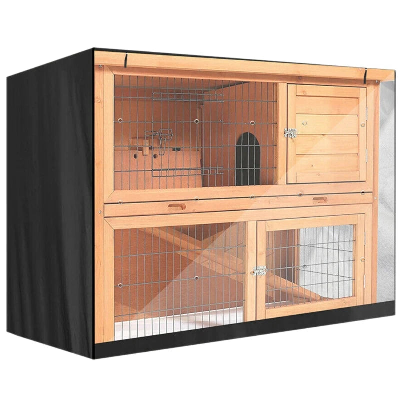 Bunny Rabbit Hutch Cover for Winter Garden Outdoor Waterproof Cage Crate Cover UV Resistant Small Animal Product Cover