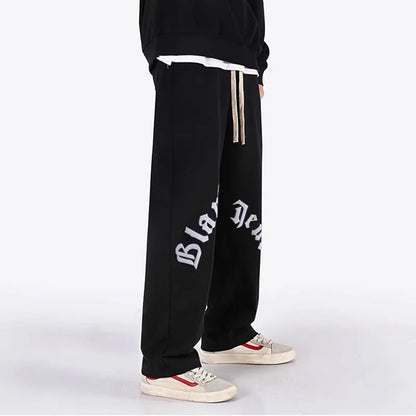 2024 new American retro casual spring and summer oversize straight leg sports sweatpants high street pants