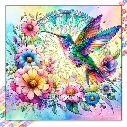 5D Diamond Painting Set - Dragonfly and Hummingbird