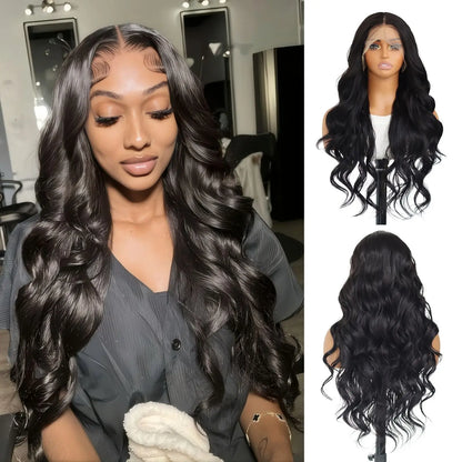 Body Wave 13x4 Lace Front Synthetic Wig - Natural & Stylish