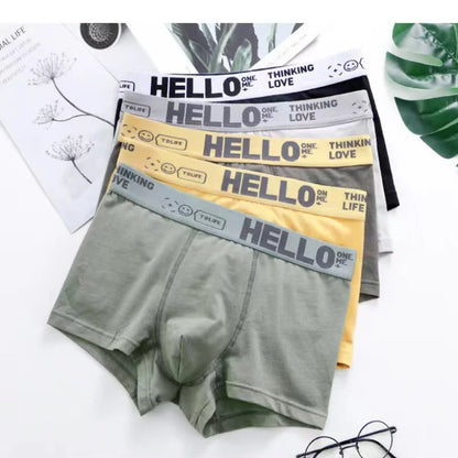 5pcs Mens Underwear Male Boxers Sexy Underpant Comfortable Breathable Fashion New Style Softness Boys Catton Panties Boxershorts