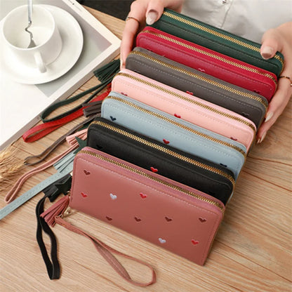 Luxury Love Heart Long Wallet for Women