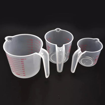 3pcs Plastic Liquid Measuring Cups - 250/500/1000ml