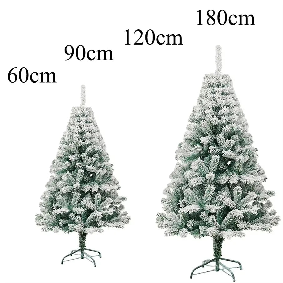 45/60cm Christmas Tree Decoration 2024 2025 Green Table Small Mini Christmas Tree Gift Foldable 1.96ft Artificial Home Decor