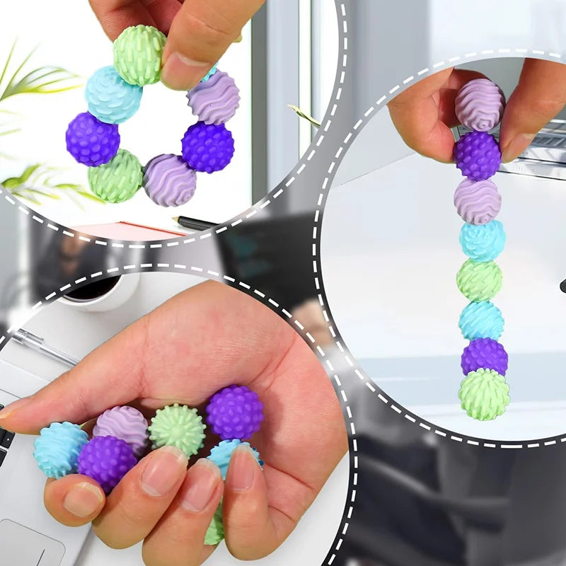 Kid & Adult Silicone Magnetic Sensory Balls - Fidget Toy for Anxiety Relief