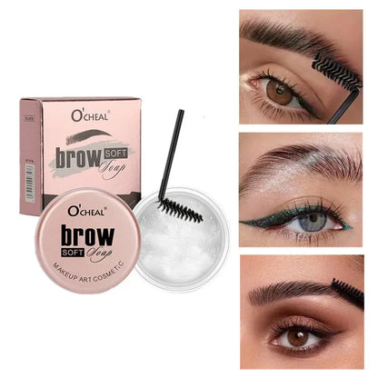 1pcs Waterproof 3D Eyebrow Styling Cream Quick-drying Makeup Eyebrow Sculpt Soap Natural Wild Brow Pomade Setting Gel Wax