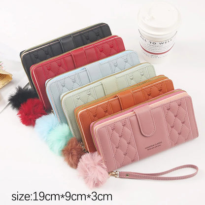 Elegant Women’s PU Leather Long Wallet - Multi Card Organizer