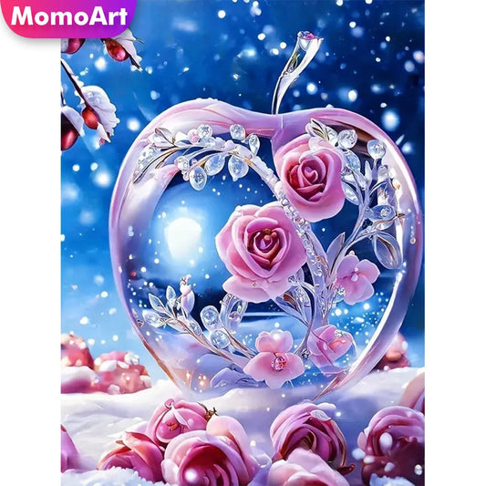 Momoart DIY Diamond Painting - Rose Flower Mosaic Art