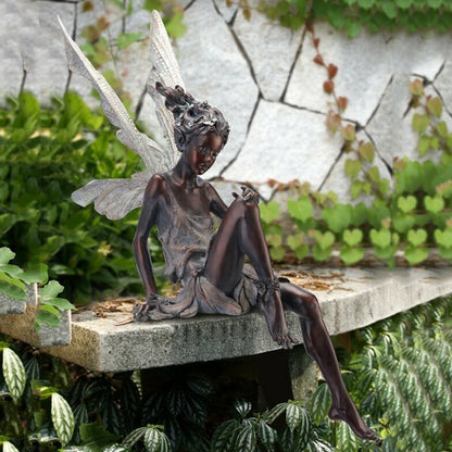 Flower Fairy Angel Sculpture for Garden Decoration