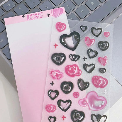 Playful Stars & Hearts Decal Stickers for Scrapbooking