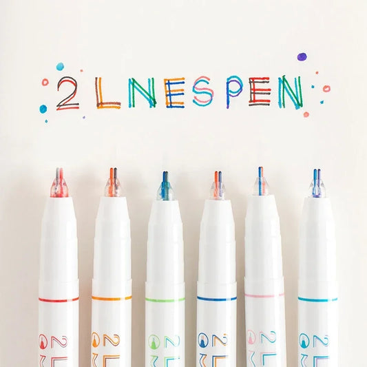 6pcs 0.5mm Colored Gel Marker Pens for Drawing & Graffiti