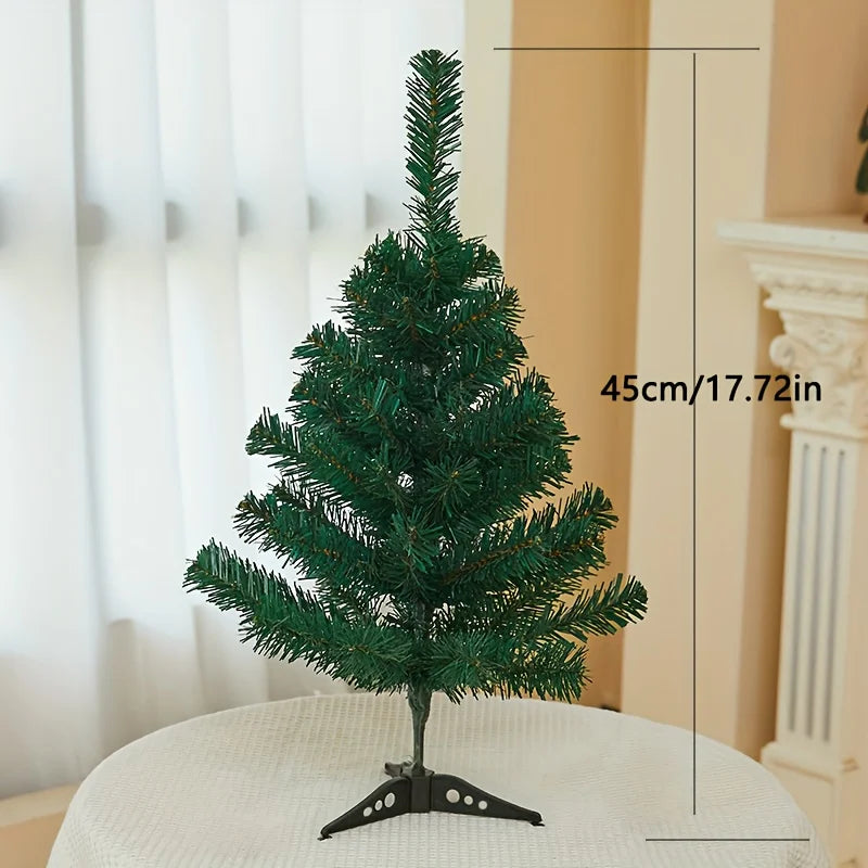 45/60cm Christmas Tree Decoration 2024 2025 Green Table Small Mini Christmas Tree Gift Foldable 1.96ft Artificial Home Decor