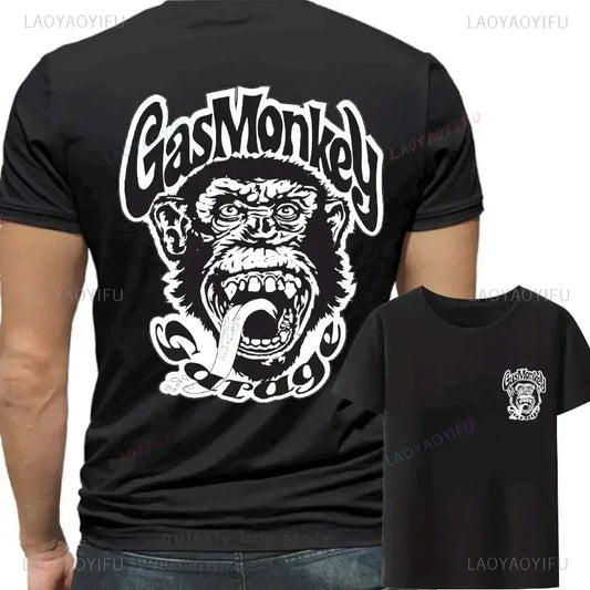 New Gas monkeys Garage Piston Modal Men's T-shirts Duplex Printing Tshirt Comfortable summer Pattern Top Y2k Clothes Creative