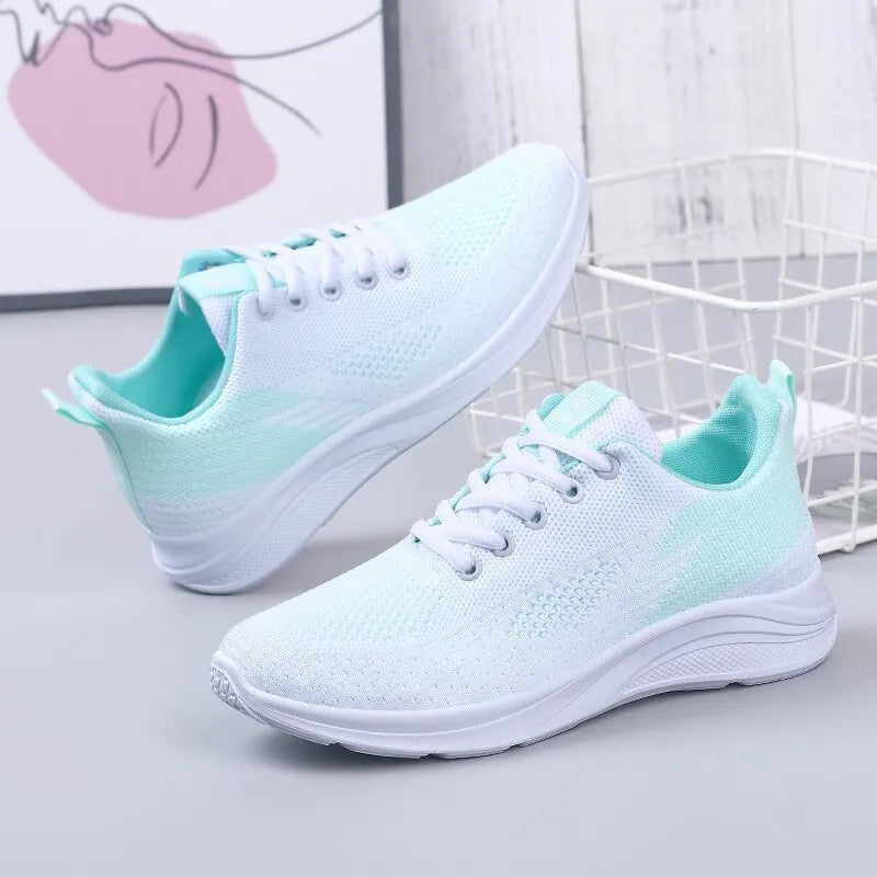 Spring Women's Lightweight Flying Weave Running Shoes