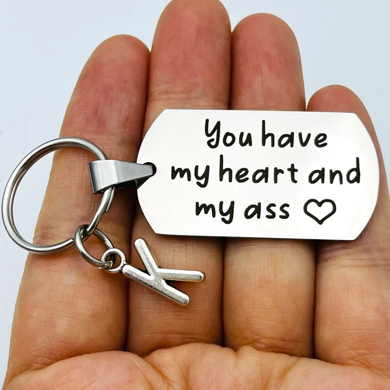 Personalized Funny Keychain - You Have My Heart