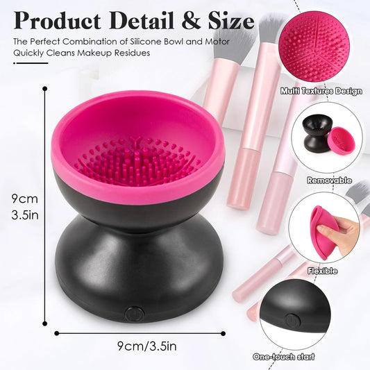 1pc Portable Usb Makeup Brush Cleaner Machine Silicone Electric Cosmetic Brush Clean dryer Tool Automatic Wash Makeup Tool