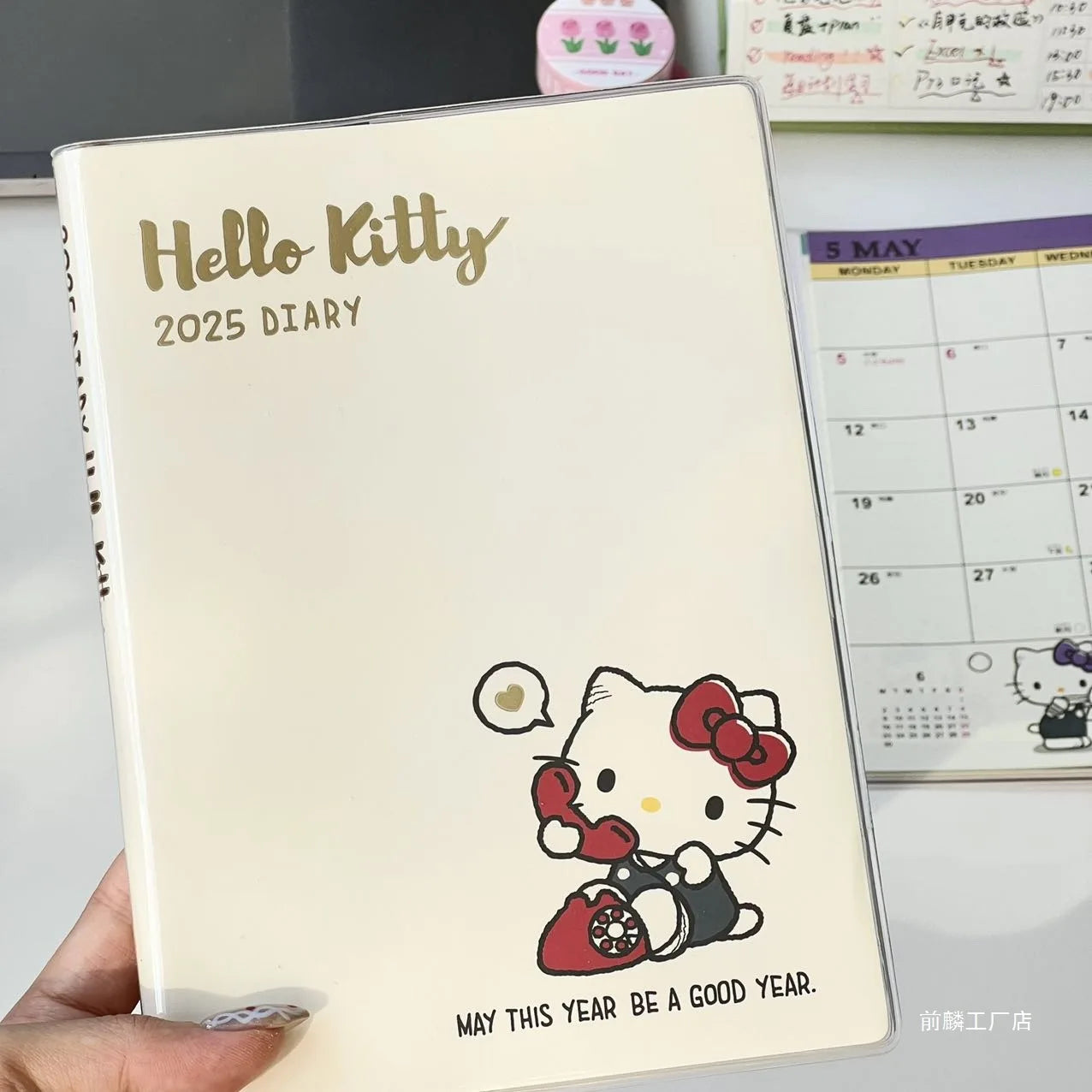 2025 Pink Cute Cat Notebook Diary Planner