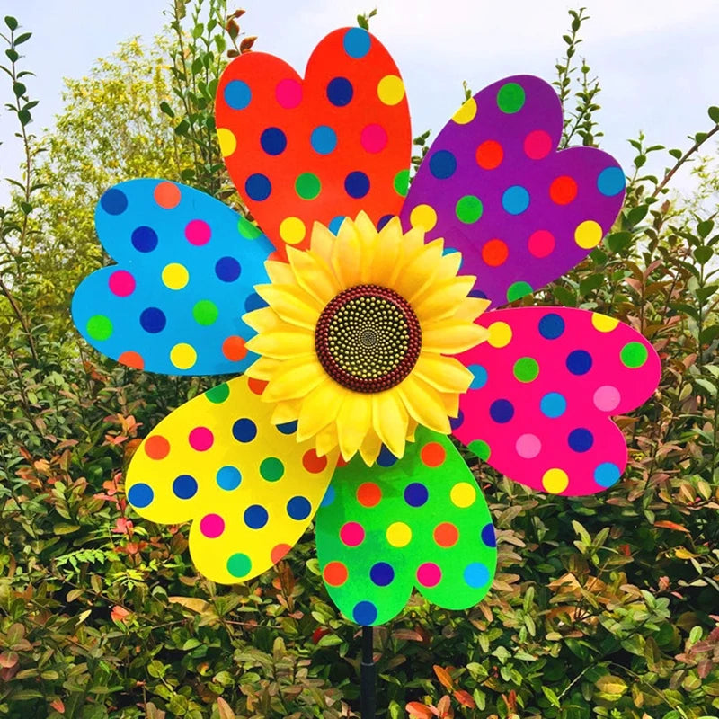 Sunflower Wind Spinner - Outdoor Garden Decor