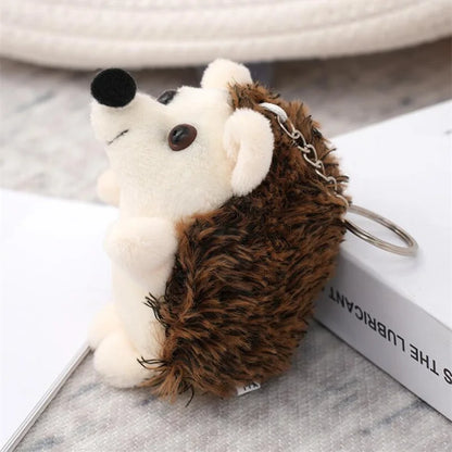 10CM 2Colour Cute Hedgehog Pendant Plush Toy Small Doll Bag Pendant Keychain Doll Stuffed Animal Key Chain