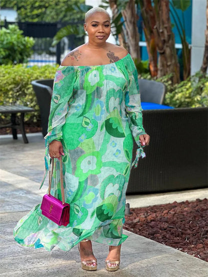 SOMO Plus Size  Africa Maxi Dress New In Summer Dresses Formal Loose Floral Print ElegantOutfits Wholesale Dropshipping 2023