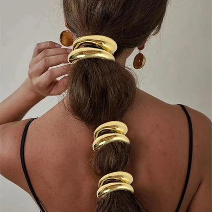 Trendy Double-Layer Metal Hair Clips for Women