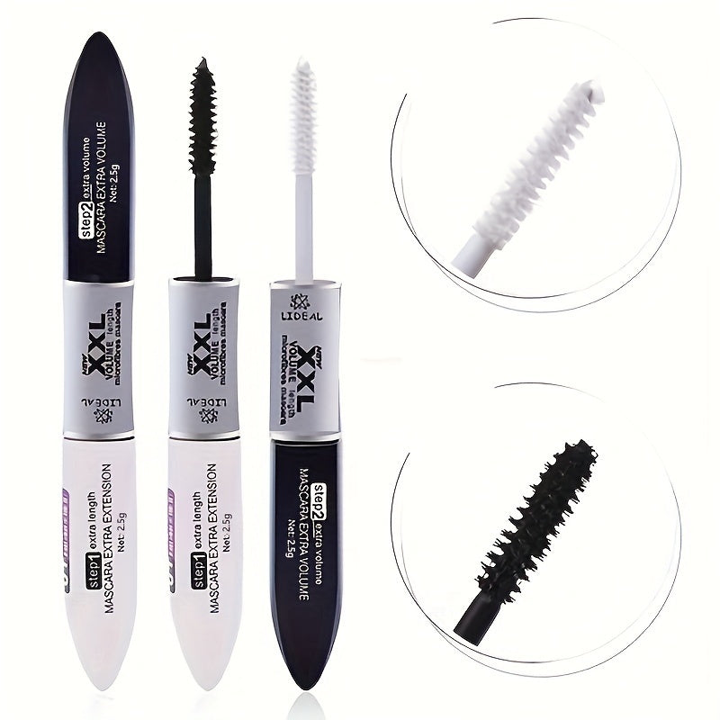 Double Headed Mascara, Lengthening And Volumizing Mascara, Waterproof, Curling Holding Black Lashes Extension Makeup Tool