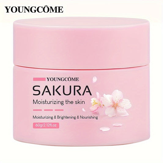 30/60g Sakura Facial Care Moisturizing Face Cream, Repairs Dry Skin, Protects Skin, Improves Skin Texture, Tightens Skin, Makes Skin Tender And Delicate, Suitable For All Skin Types, And Makes Your Skin Look Young With Plant Squalane