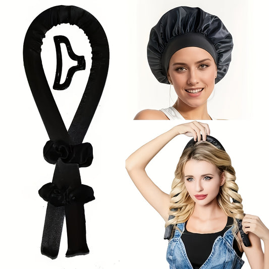 5pcs Women’s Heatless Hair Curling Set with Sleep Cap & Accessories