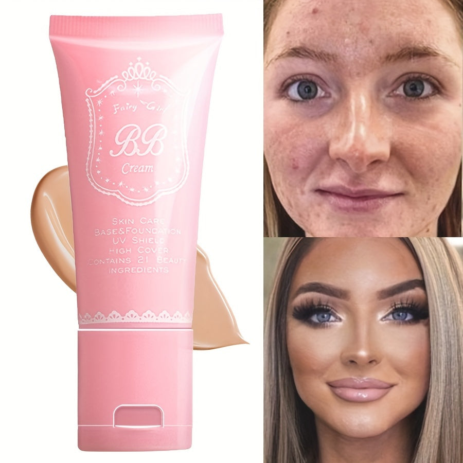 Full Coverage Hydrating Bb Cream - Waterproof, Sweat-Resistant Liquid Foundation For All Skin Tones, Natural Finish