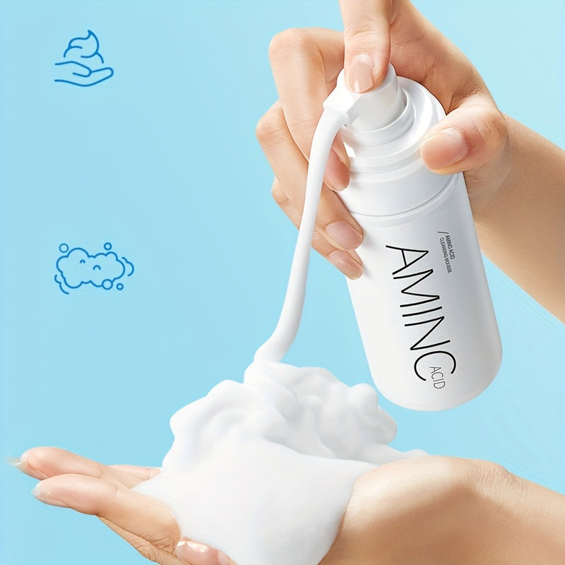 Amino Acid Facial Cleansing Mousse, Gentle Hydrating Cleanser Foaming Face Wash, Mild And Non-irritating