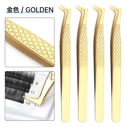 Grafting Eyelash Special Tweezers High Precision Fish Pattern Olecranon Tweezers Stainless Steel Eyelash Tweezers - BEAUTY BOUTIQUE