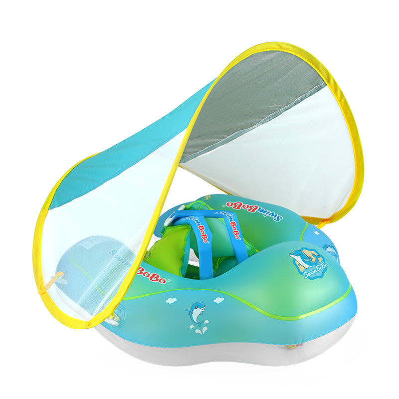 Swimbobo Baby Swimming Circle Crouching Circle Children's Swimming Circle Underarm Circle Sun Protection and Sunshade Cross border Edition