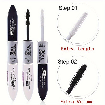 Double Headed Mascara, Lengthening And Volumizing Mascara, Waterproof, Curling Holding Black Lashes Extension Makeup Tool