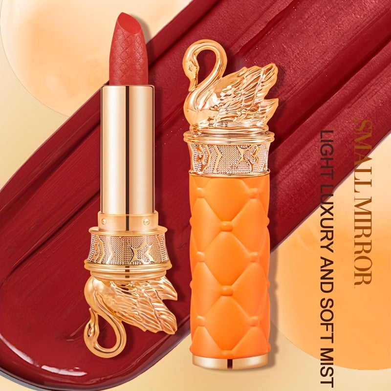 Velvet Soft Mist Matte Lipstick, Light Luxury, Non Staying Cup, Non Greasy, Moisturizing Lipstick, Long Lasting Lip Makeup Contain Plant Squalane